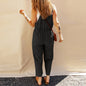 Solid Color Camisole Jumpsuit Loose Sleeveless - Sculptify™