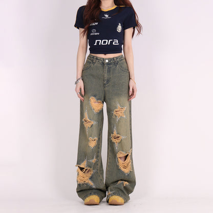 Women's Retro Wide Leg Jeans