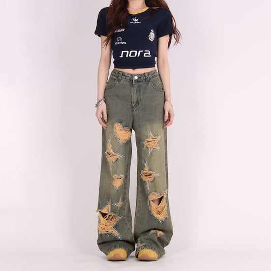 Women's Retro Wide Leg Jeans