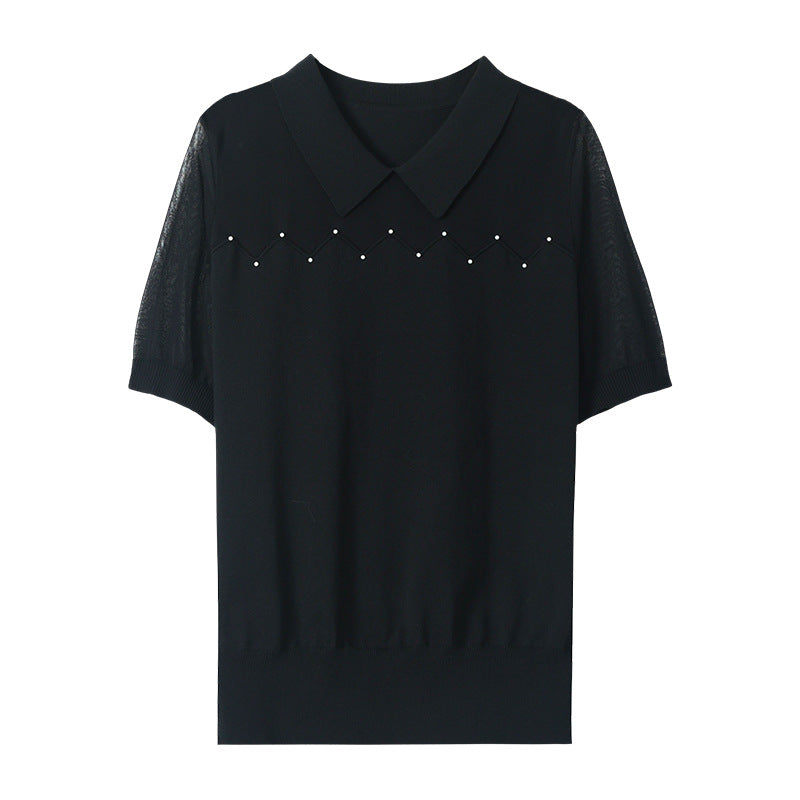 Summer Ice Silk Short Sleeve T-shirt Women  Short sleeve t-shirts Sculptify™