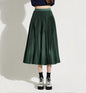 Classic Mid-Length Slim Pleated Skirt