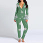 Printed Button Tight Jumpsuit For Women - Sculptify™