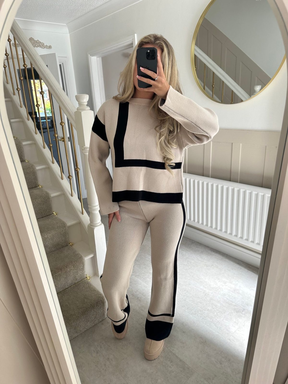 Crew-neck Sweater And Relaxed-fit Casual Pants Set  Sets Sculptify™