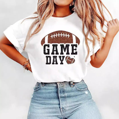 Letter-print Crew-neck Top Short-sleeve T-shirt  Short sleeve t-shirts Sculptify™