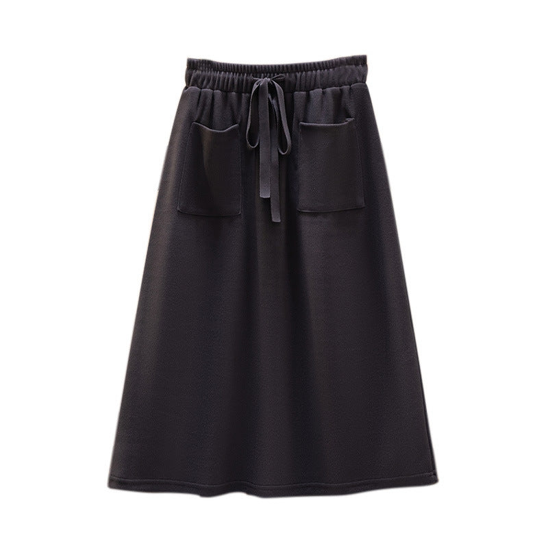Slimming Elastic Waist Winter Skirt