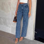 ObliqueGlam Beaded Straight Jeans