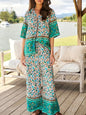Casual Plant-patterned Short-sleeve Set - Sculptify™