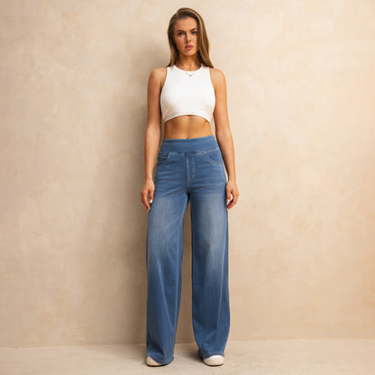 Shascullfites Wide-Leg Flare Jeans