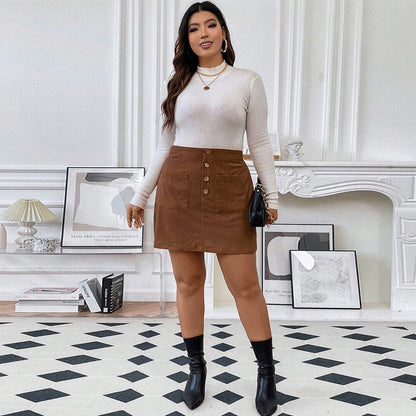 Everyday Wear Corduroy A-Line Skirt