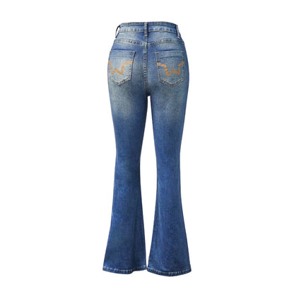 Sweetheart Cut-Out Flare Jeans