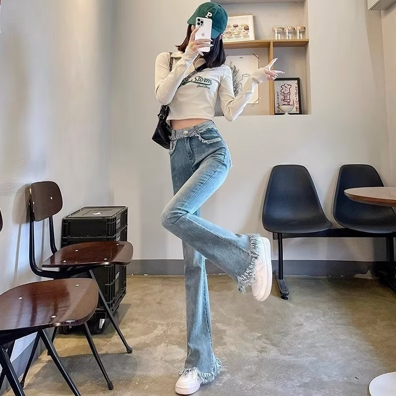 Light Color Bell Bottom Jeans