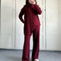 Warm Casual Neck Warmer Top And Pants Sweater Set  Sets Sculptify™