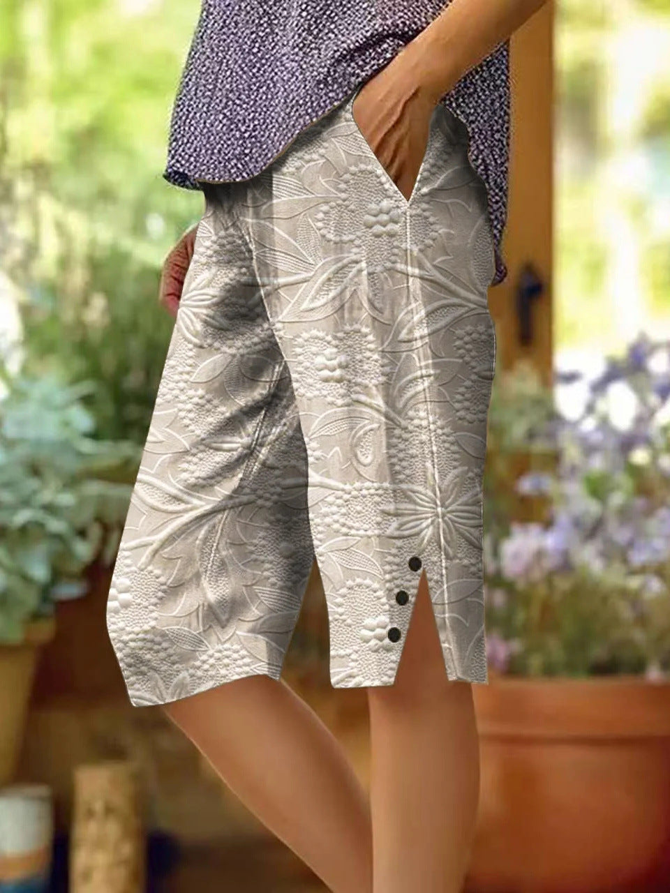 Trendy Personalized Floral Shorts