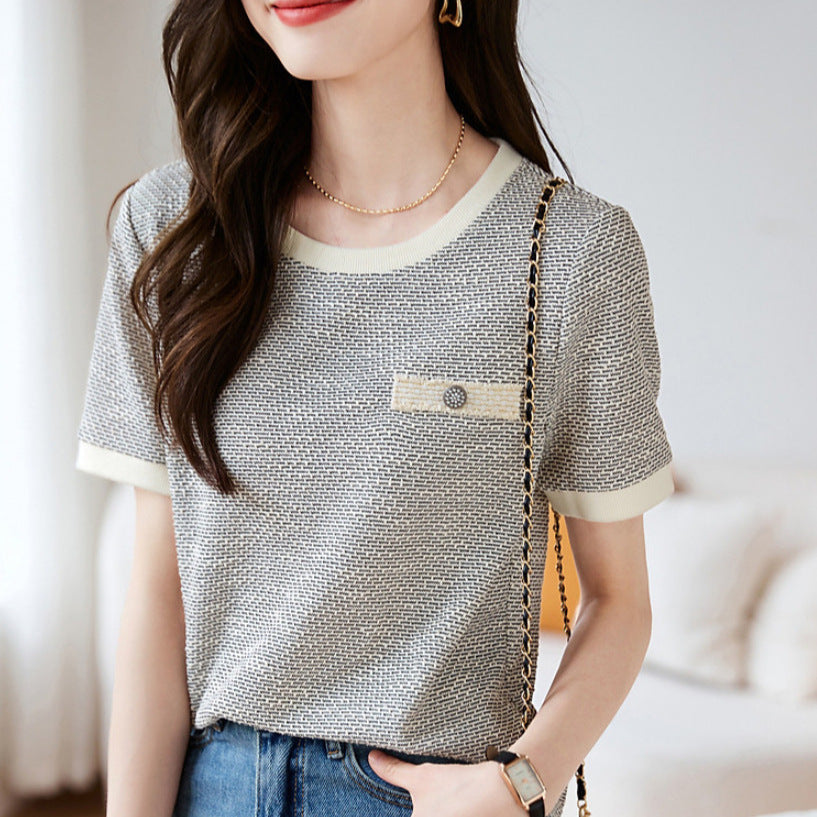 Women's French-style Short-sleeved T-shirt  Short sleeve t-shirts Sculptify™