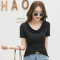 Women's Short-sleeved T-shirt With Pile Collar  Short sleeve t-shirts Sculptify™
