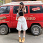 Casual Wide-Leg White Jean Shorts