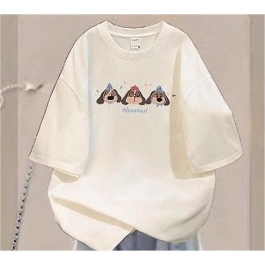 Womens Heavyweight Short-sleeve Vintage-style T-shirt Made From Pure Cotton  Short sleeve t-shirts Sculptify™