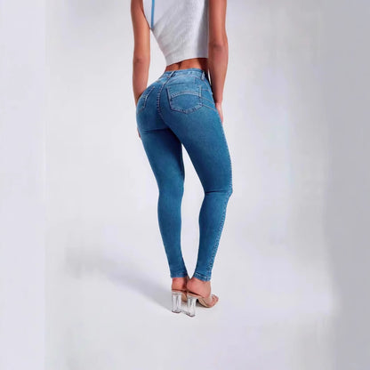 Stretch Luxe Hip-Hugging Jeans