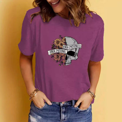 Summer Women's Graphic Print Crew Neck Short-sleeved T-shirt  Short sleeve t-shirts Sculptify™