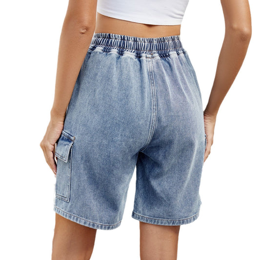 Trendy Washed Five-Point Jean Shorts