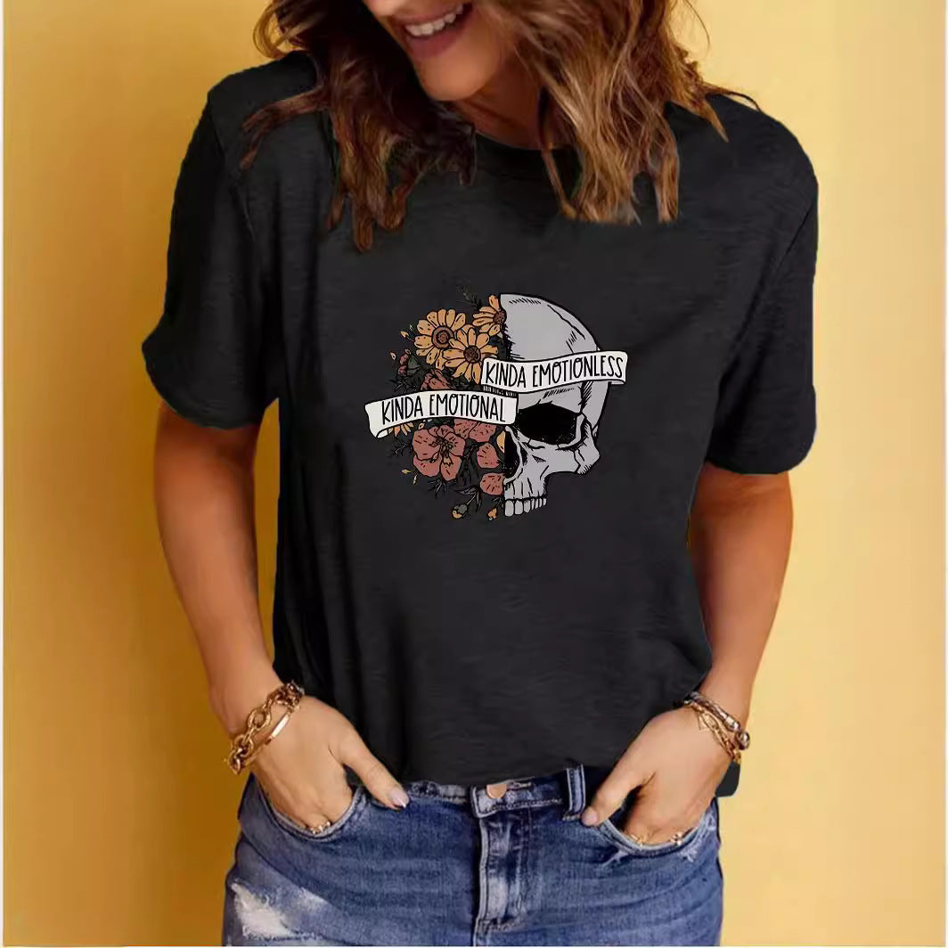 Summer Women's Graphic Print Crew Neck Short-sleeved T-shirt  Short sleeve t-shirts Sculptify™