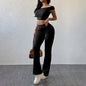 Casual Sporty Chic Solid-Color Slim-Fit Set - Sculptify™