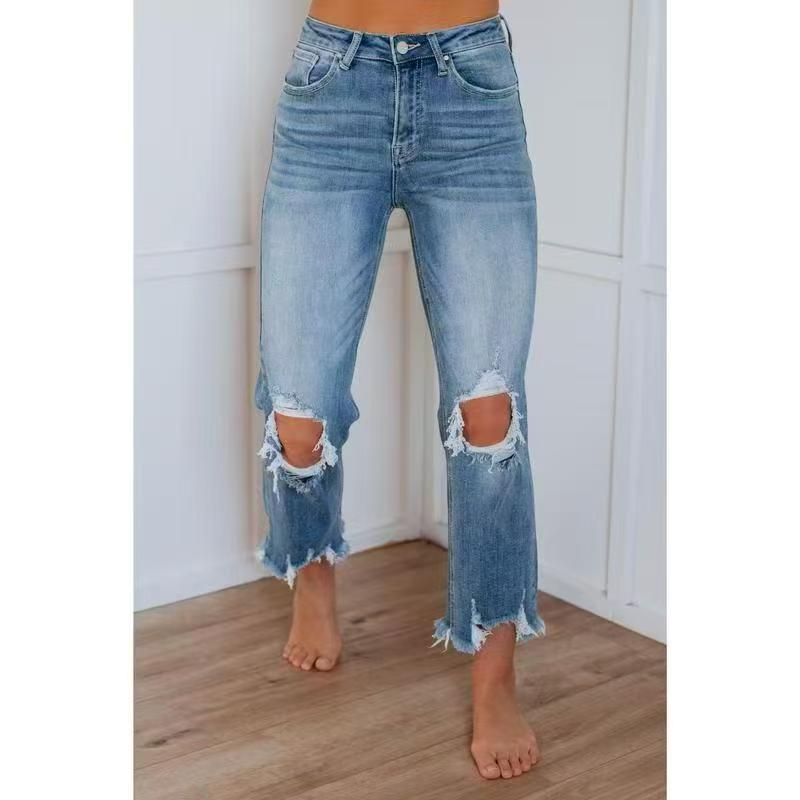 EuroVibe Distressed Slim Jeans