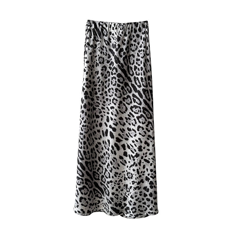 Stylish Slimming Leopard Midi Skirt