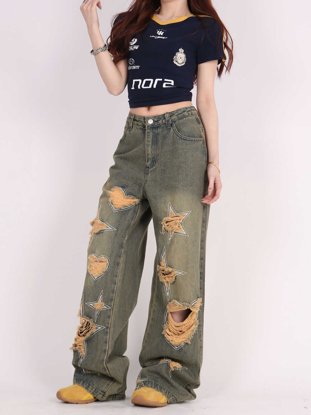 Women's Retro Wide Leg Jeans