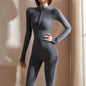 Long Sleeve Outdoor Sports Jumpsuit Workout Clothes Zipper Training Skinny Hip Raise Yoga Clothes - Sculptify™