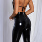 Contoured Fit High-Waist PU Leggings