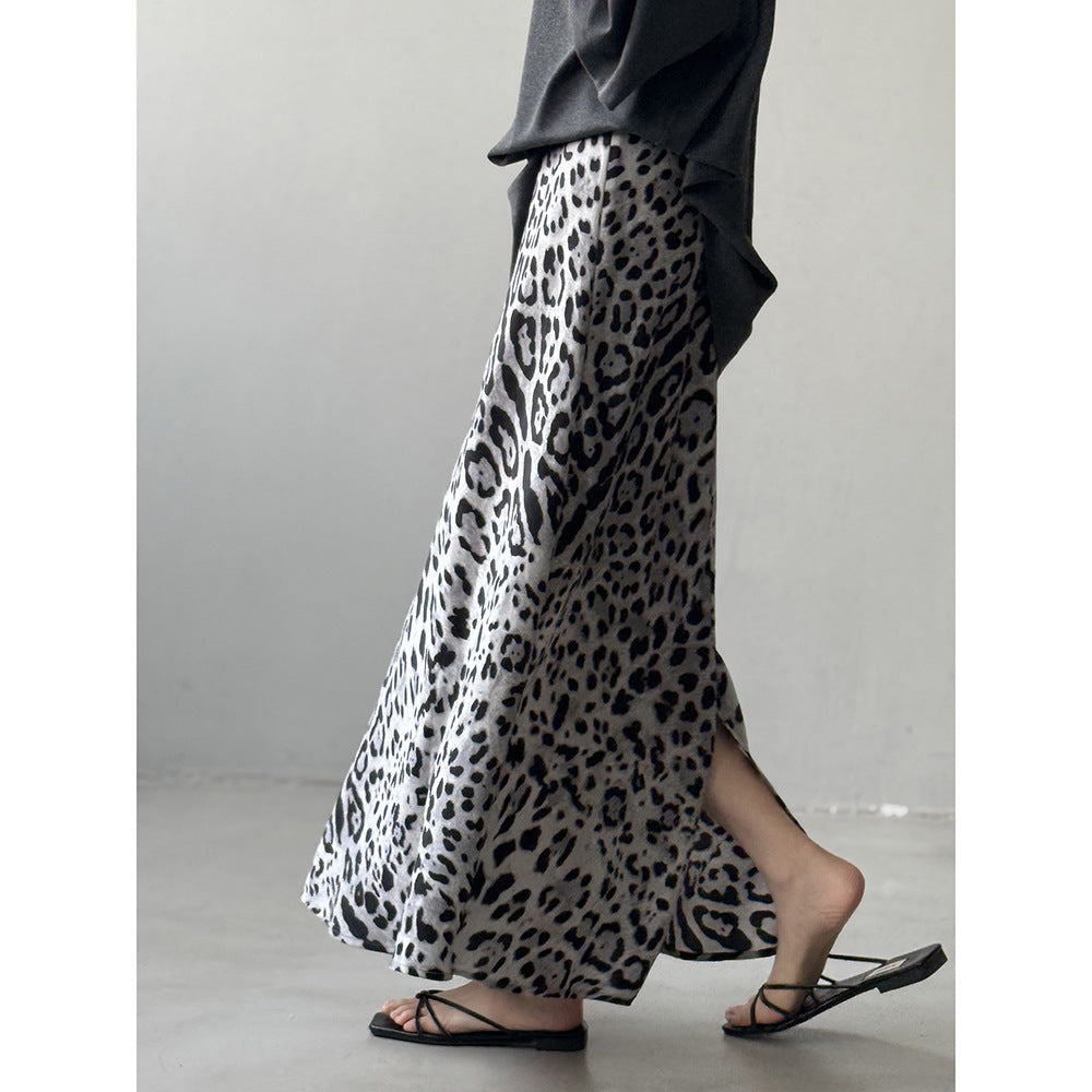 Stylish Slimming Leopard Midi Skirt