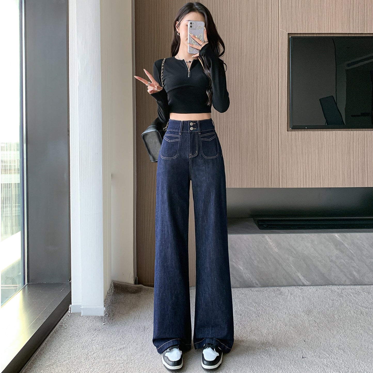 Classic High Waist Loose Jeans