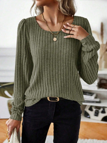 Casua Relaxed-fit Solid-color V-neck Sweater - Sculptify™
