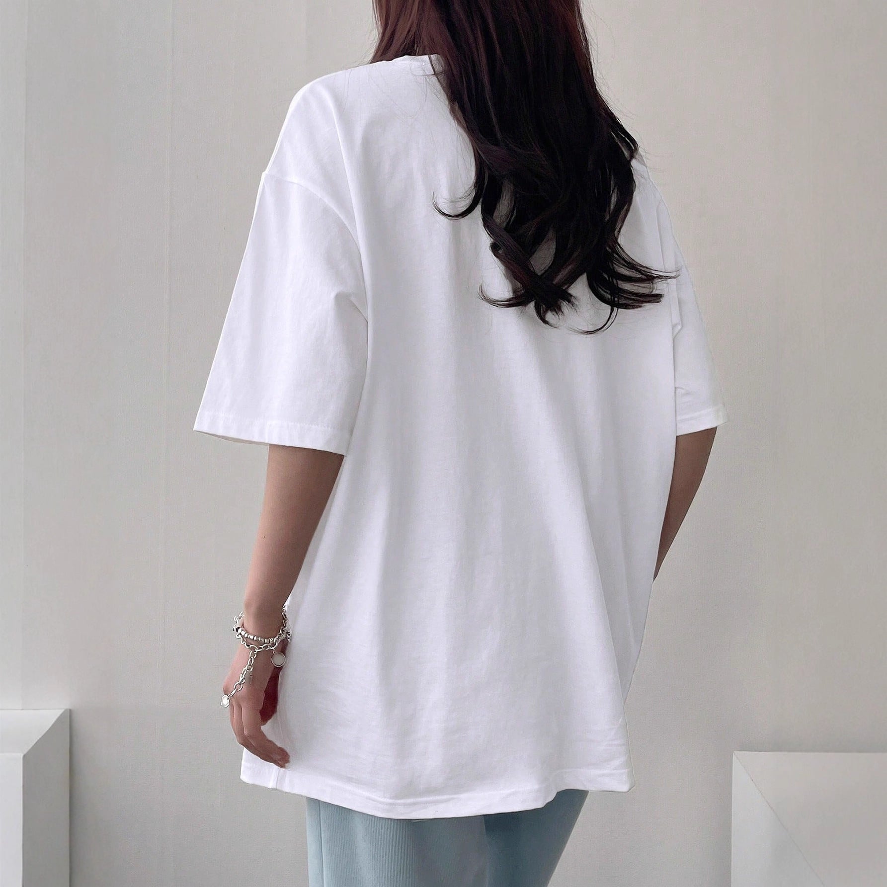 Loose-fitting Short-sleeve T-shirt With A Little Bear Print For Women Perfect For Summer  Short sleeve t-shirts Sculptify™