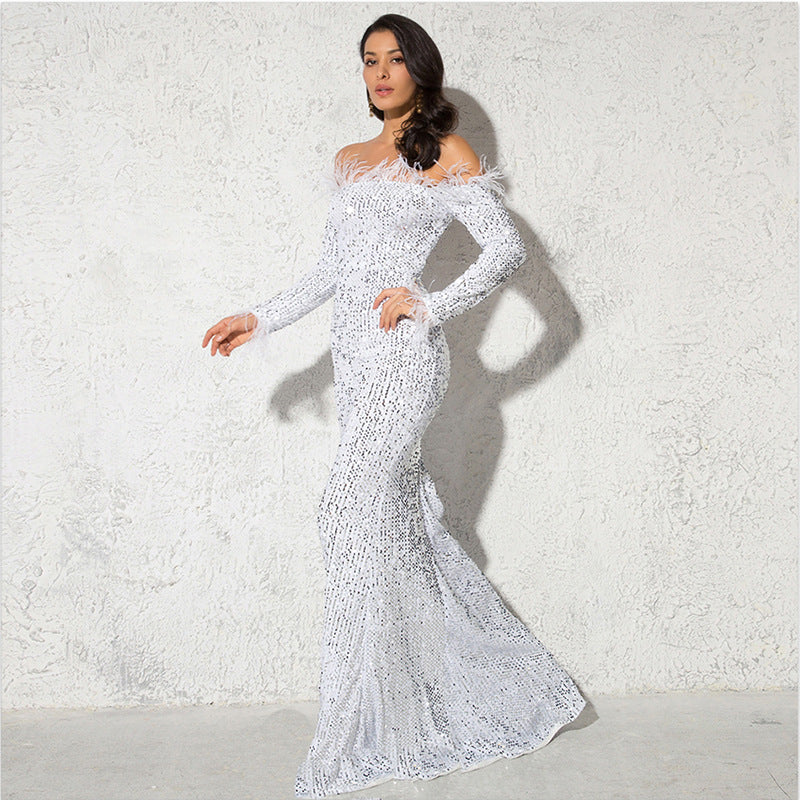 Off-the-shoulder Fishtail Party Formal Dress - Sculptify™