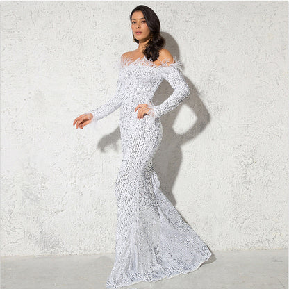 Off-the-shoulder Fishtail Party Formal Dress - Sculptify™