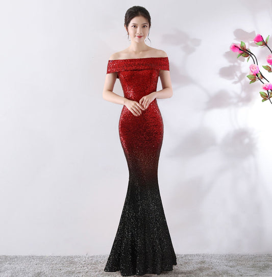 Birthday Party Dress Slimming Host Long Dress - Sculptify™
