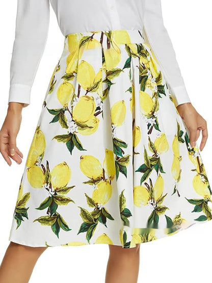 Feminine Vintage Style Flower Skirt