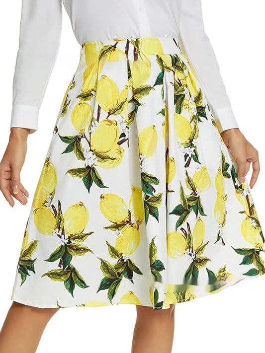 Feminine Vintage Style Flower Skirt
