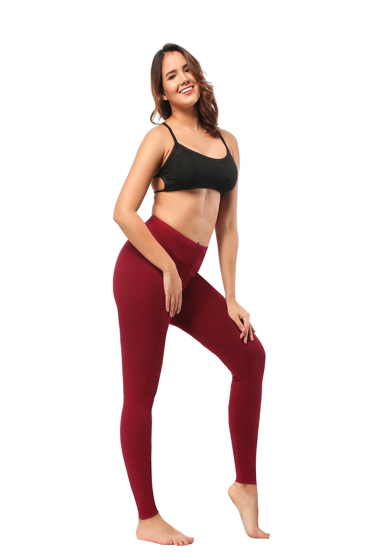 UrbanCool Cropped Burgundy Leggings