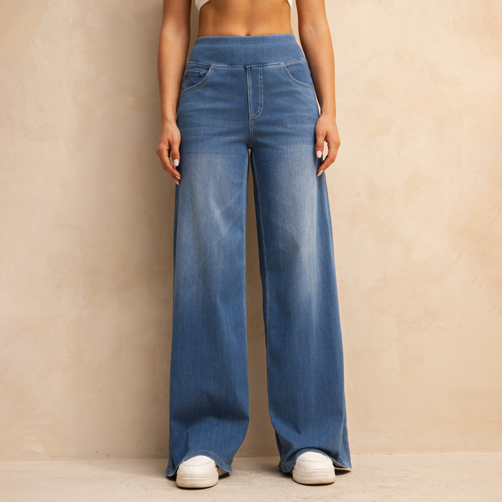 Shascullfites Wide-Leg Flare Jeans