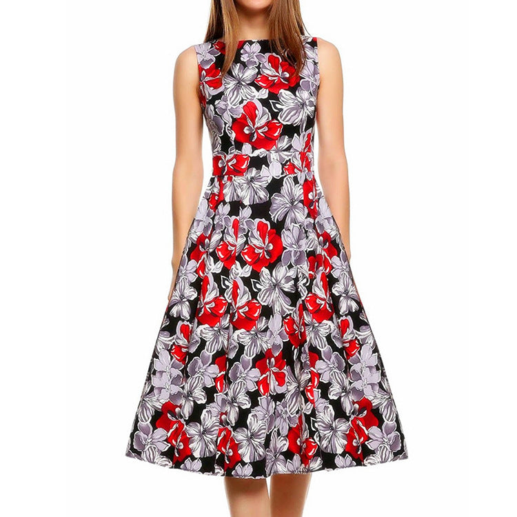 Vintage print dress - Sculptify™