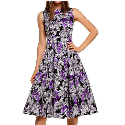 Vintage print dress - Sculptify™