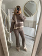 Crew-neck Sweater And Relaxed-fit Casual Pants Set  Sets Sculptify™
