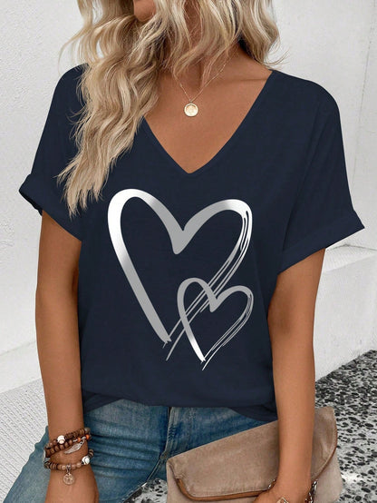 Womens Stylish Printed Slim-fit Short-sleeve Top  Short sleeve t-shirts Sculptify™