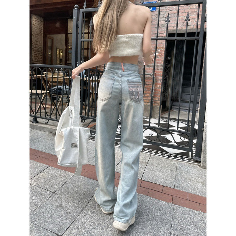 Loose Fit Slim Wide-Leg Jeans
