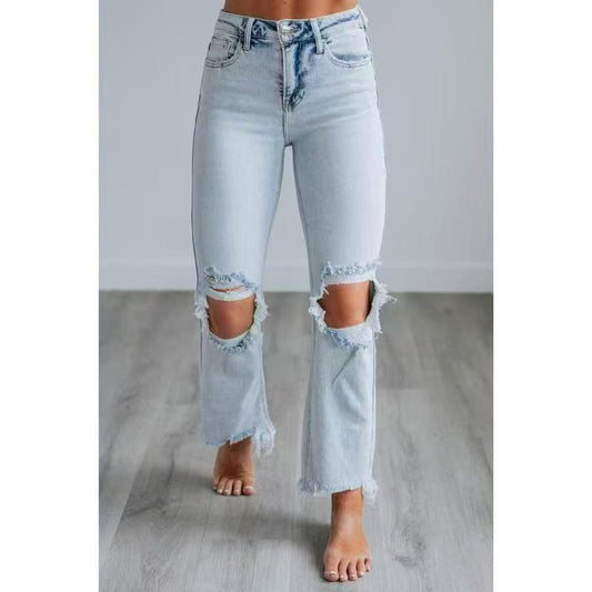 EuroVibe Distressed Slim Jeans