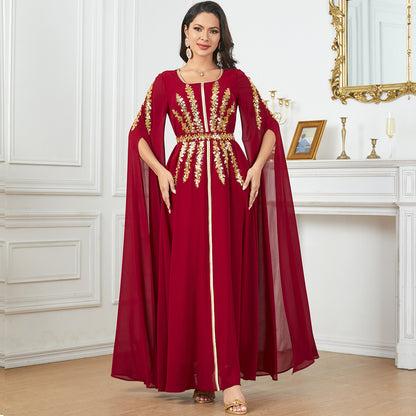 Arab Women's Robe Super Long Sleeve Muslim Dress - Sculptify™