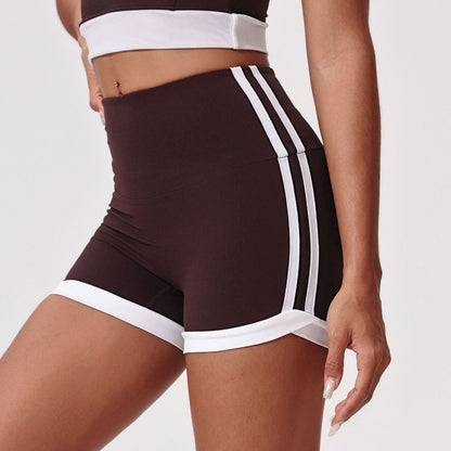 Trendy High-Waist Skinny Workout Shorts